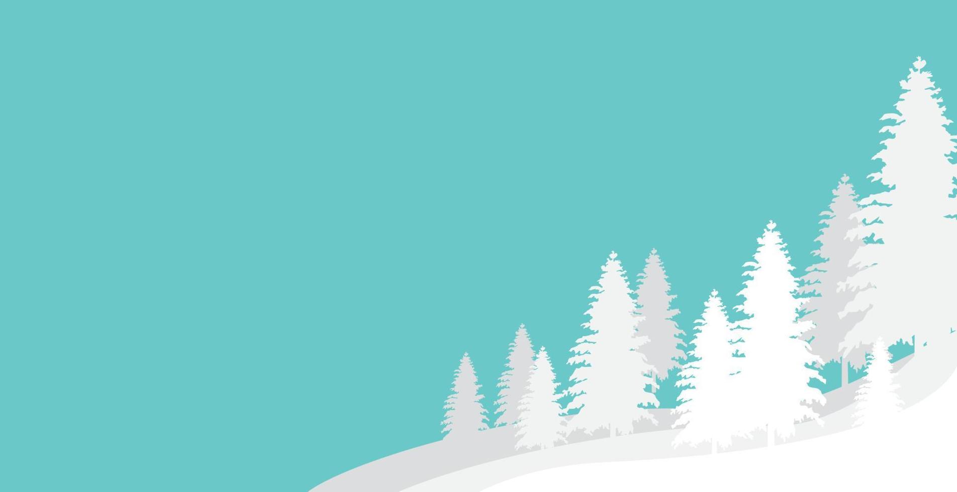 sfondo del paesaggio invernale. illustrazione vettoriale piatto. stile di sfondo semplice