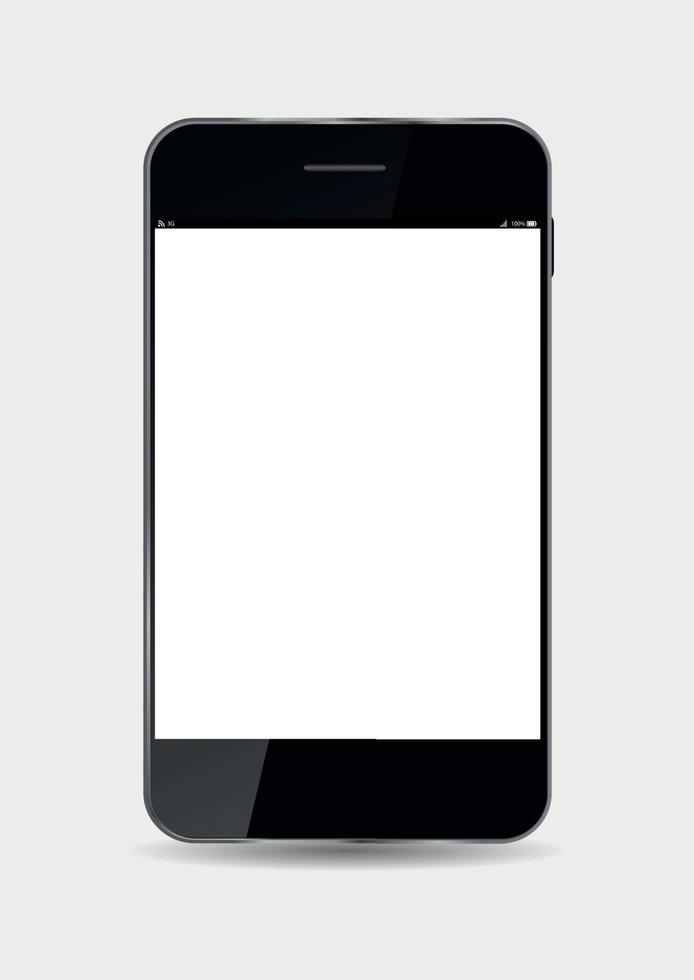 illustrazione vettoriale di telefono cellulare nero