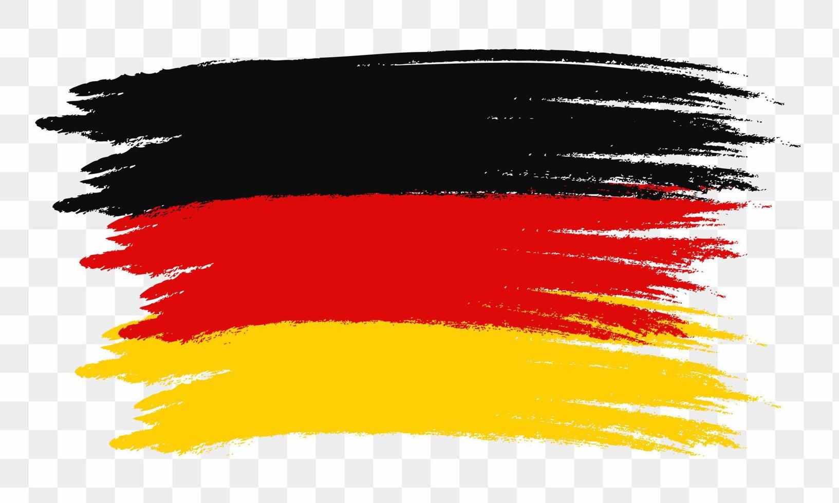 bandiera astratta della germania usando lo stile del pennello. illustrazione vettoriale