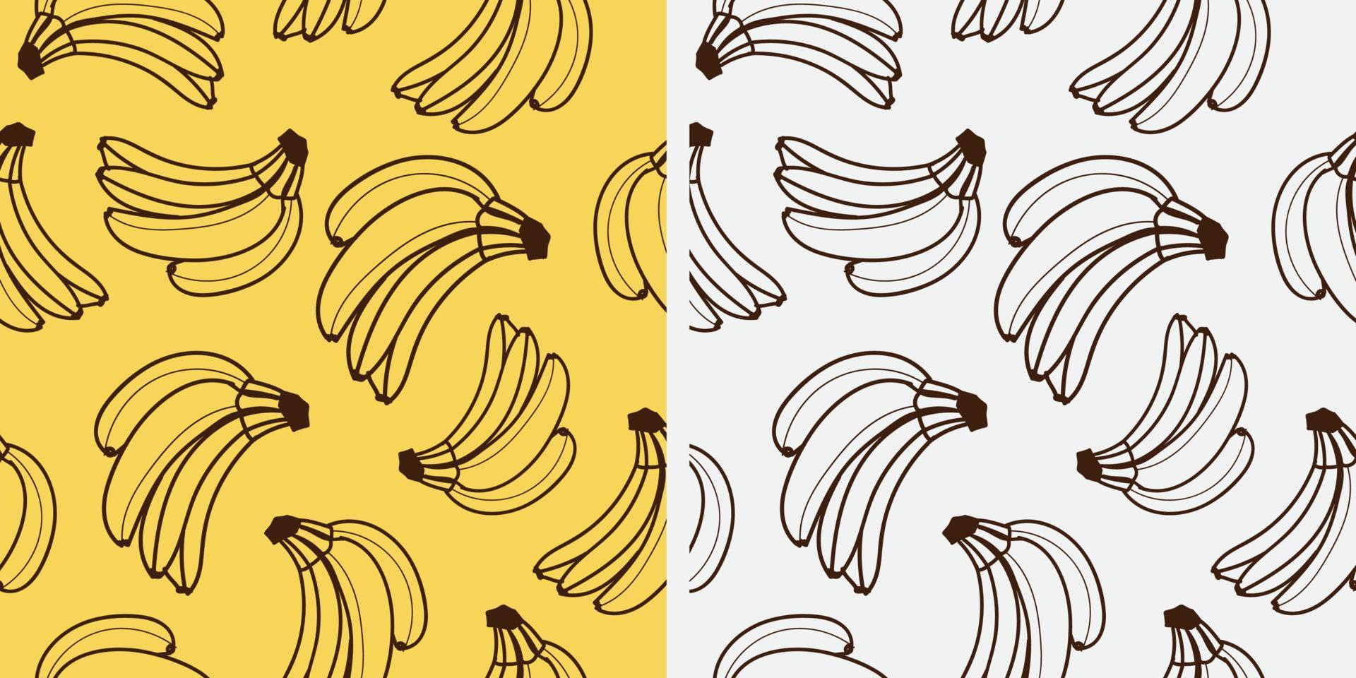 disegno del modello di banana. illustrazione vettoriale