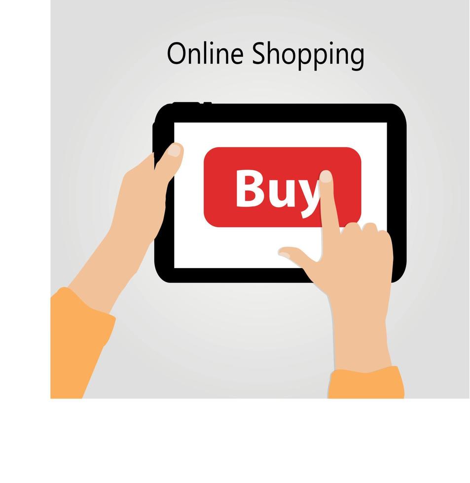 illustrazione vettoriale di concetto piatto di shopping online