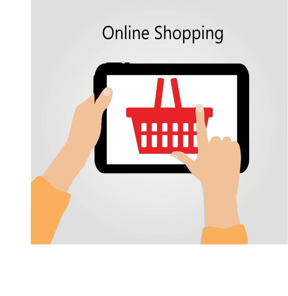 illustrazione vettoriale di concetto piatto di shopping online