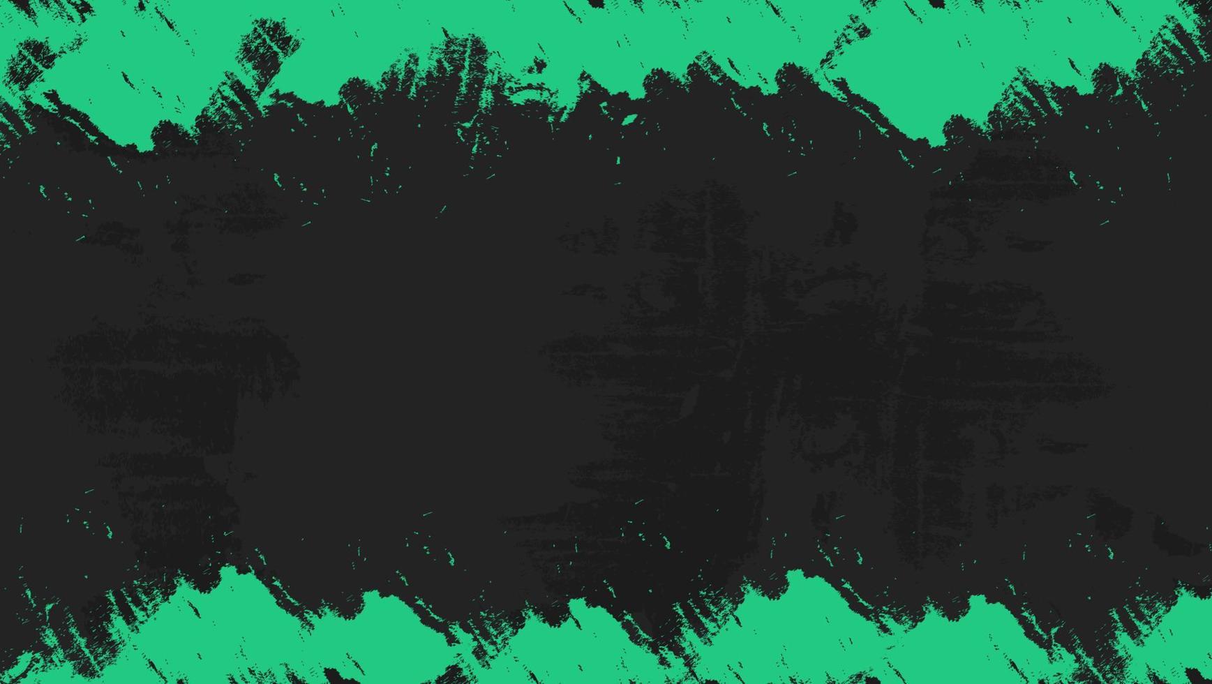 graffio astratto sfondo nero con cornice verde grunge design vettore