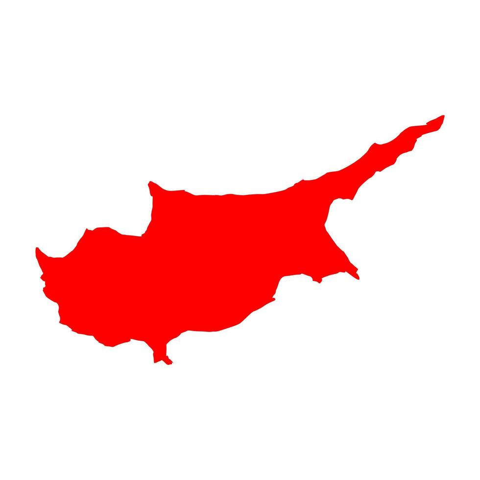 mappa di cipro su sfondo bianco vettore