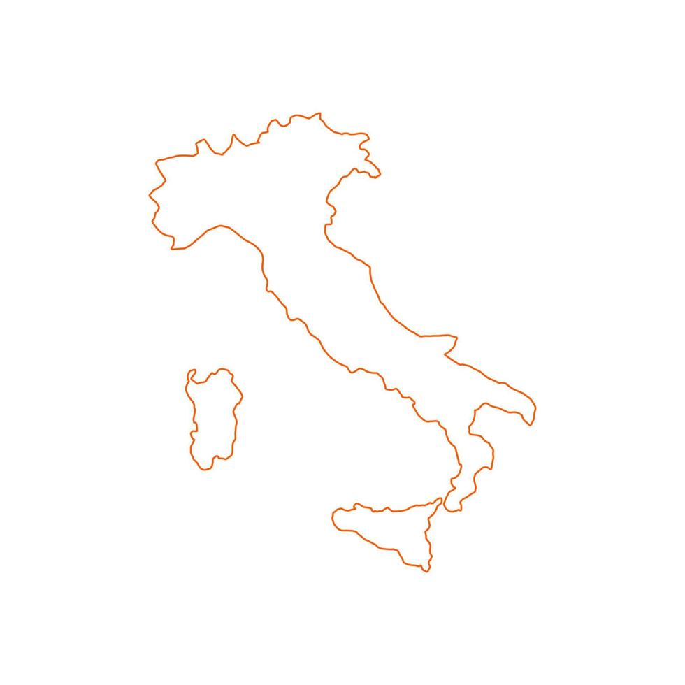 mappa italia su sfondo bianco vettore