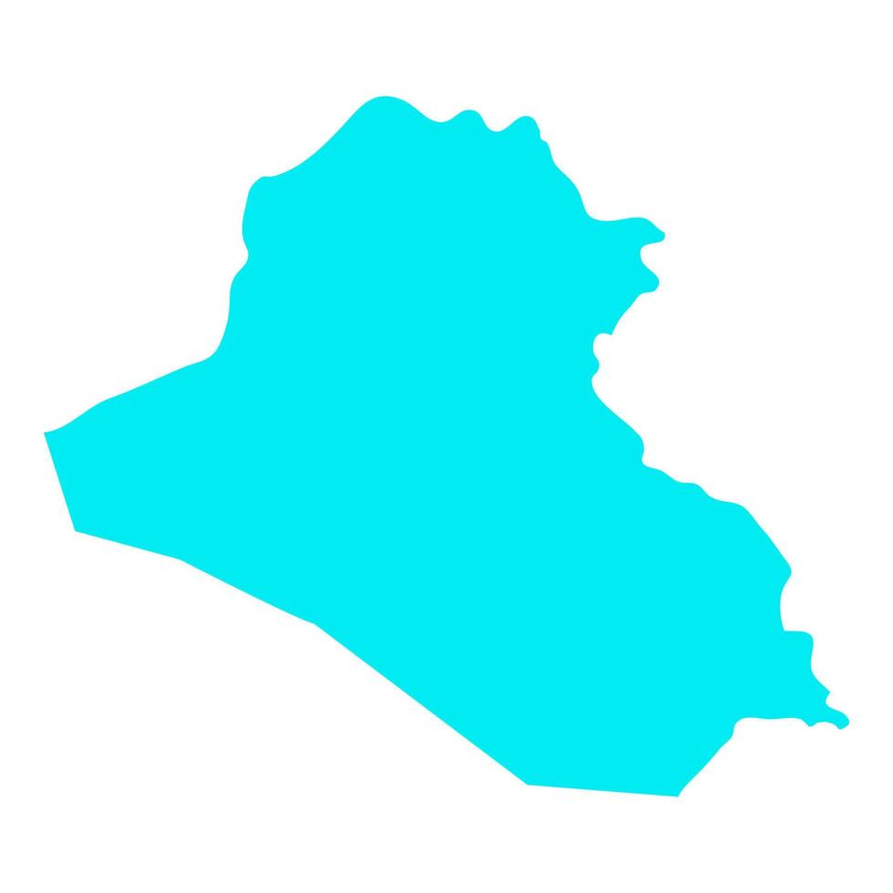 iraq mappa su sfondo bianco vettore