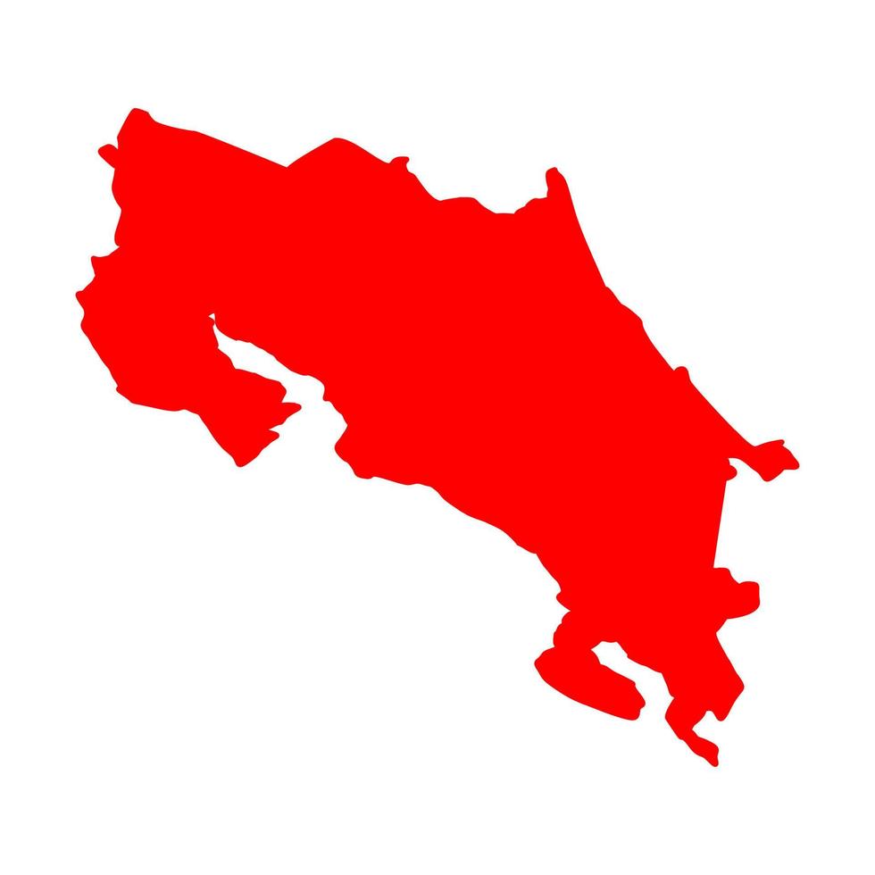 Costa Rica mappa su sfondo bianco vettore
