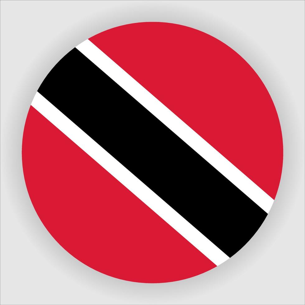 vettore icona bandiera nazionale arrotondata piatta trinidad e tobago