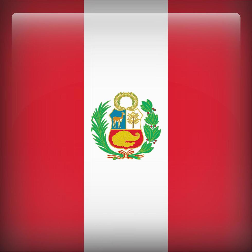 bandiera nazionale quadrata del perù vettore