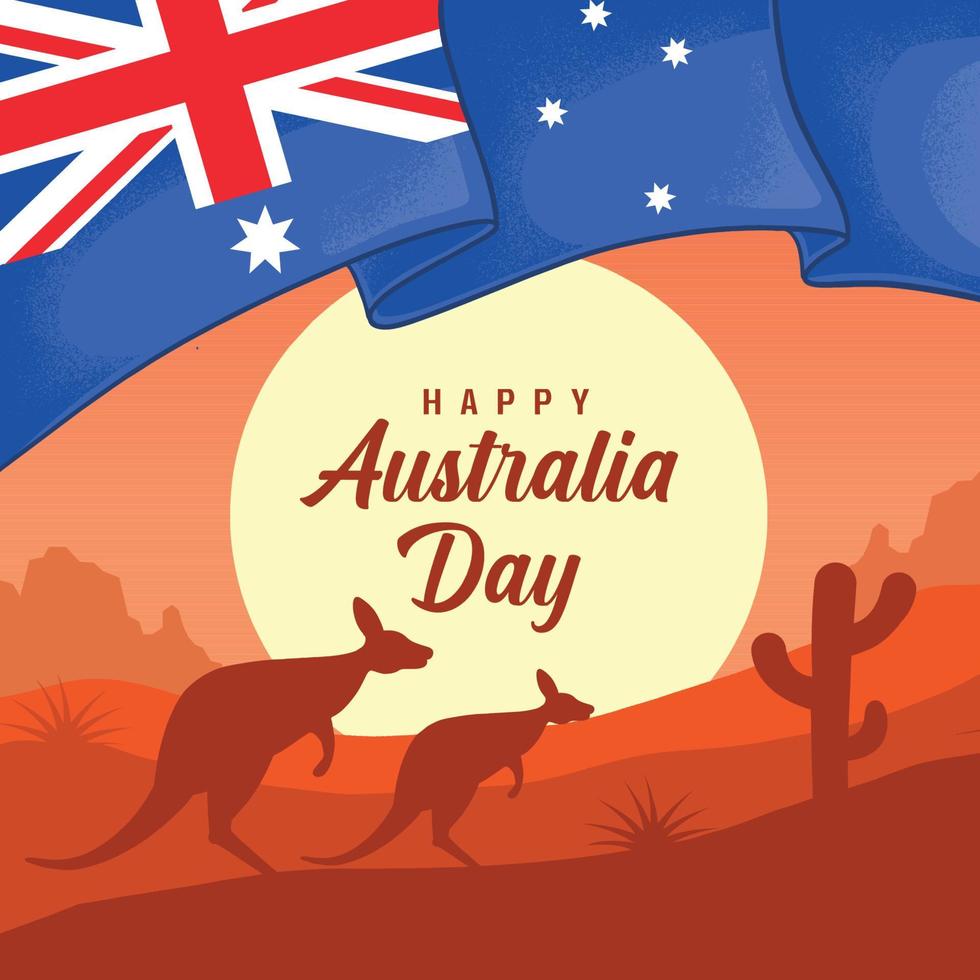 felice giorno dell'australia concetto vettore