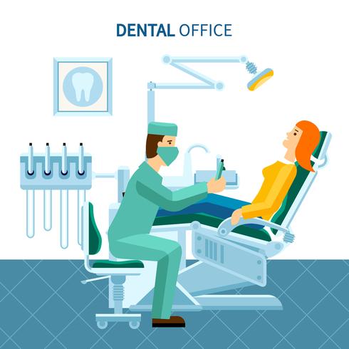 Poster dell&#39;ufficio dentale vettore