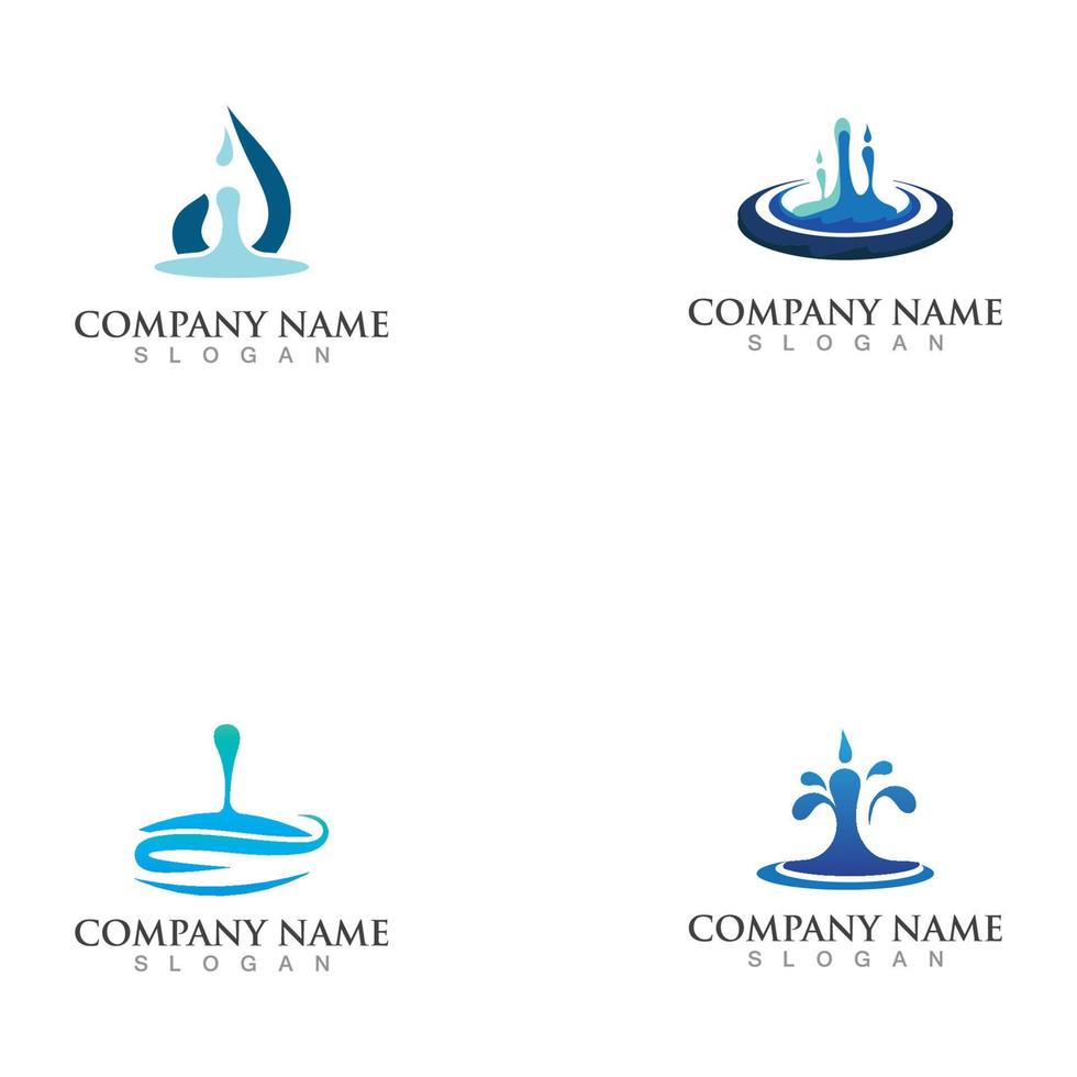 modello di progettazione di logo di vettore semplice creativo di gocciolina d'acqua