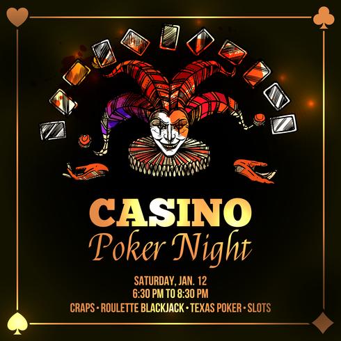 Illustrazione del poker di Joker vettore