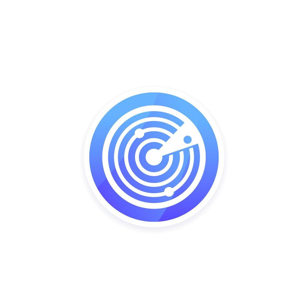 logo radar per app, vettore