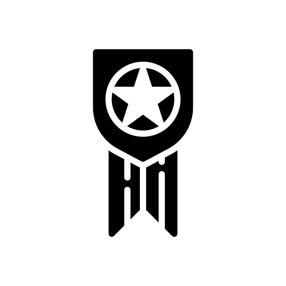 icona di stile del glifo con medaglia vettore