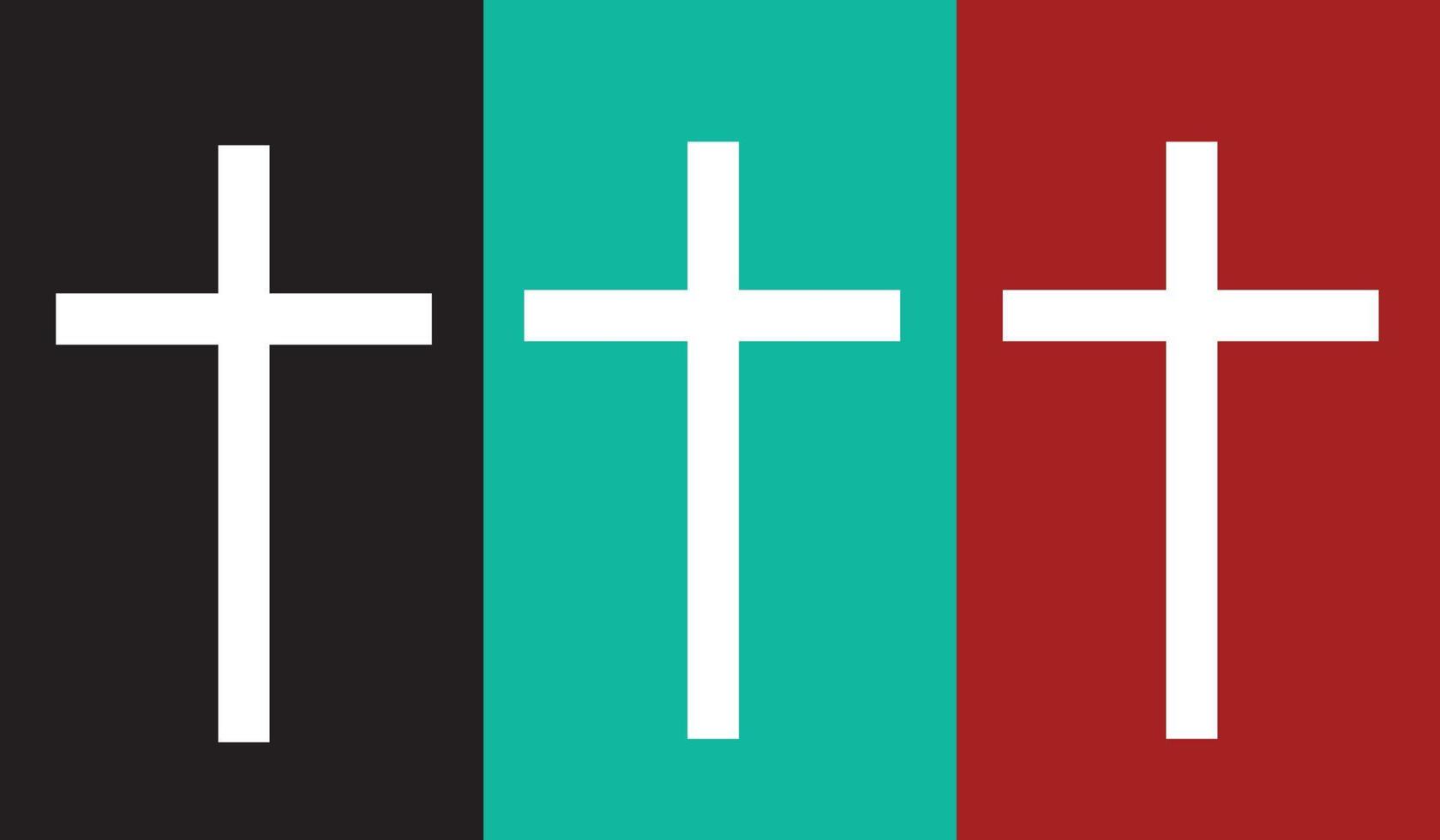 croce cristiana logo creativo isolato sfondo vettoriale