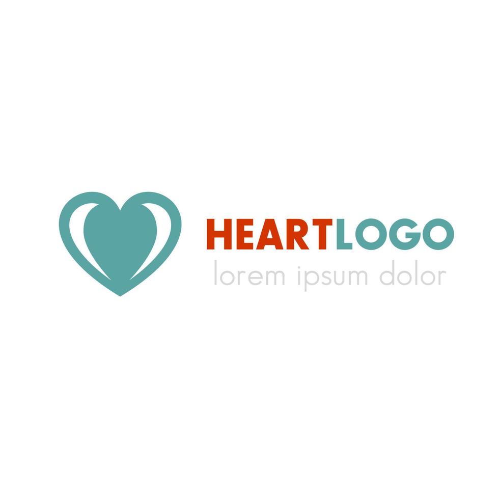 modello di progettazione del logo del cuore, medico, farmacia, medicina, segno di assistenza sanitaria, illustrazione vettoriale