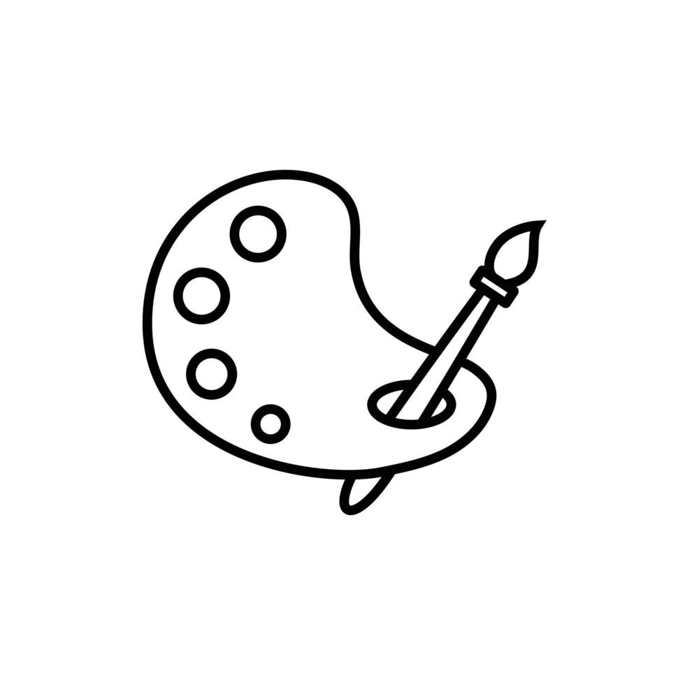 una tavolozza. icone modificabili relative alla pittura artistica. simbolo vettoriale semplice e minimalista per il sito Web ui ux o l'applicazione mobile dell'arte.
