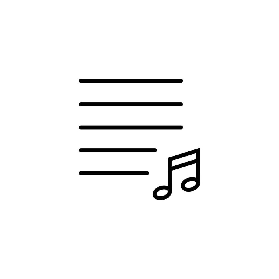 icona dell'elenco musicale vettore
