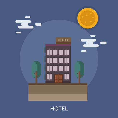 Hotel design illustrazione concettuale vettore