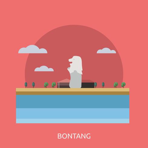 Progettazione concettuale dell&#39;illustrazione di Bontang vettore