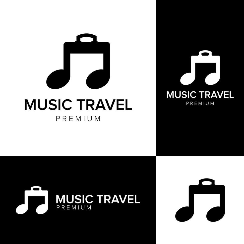 modello di vettore dell'icona del logo di viaggio musicale