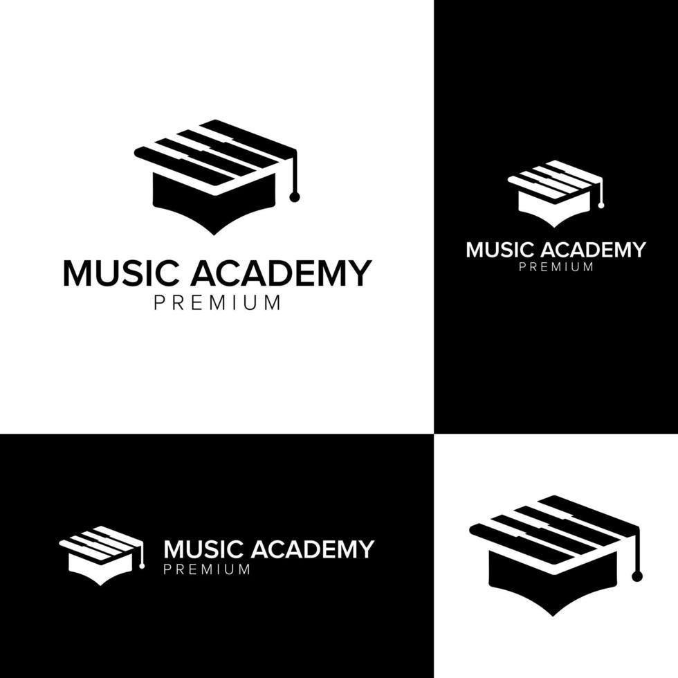 modello di vettore dell'icona del logo dell'accademia musicale