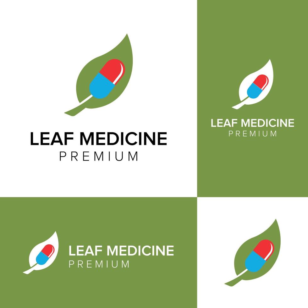foglia medicina logo icona vettore template