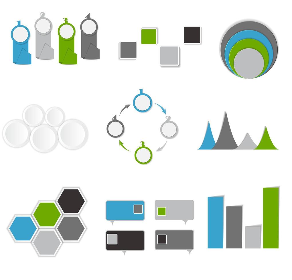 raccolta di modelli di infografica per l'illustrazione vettoriale aziendale