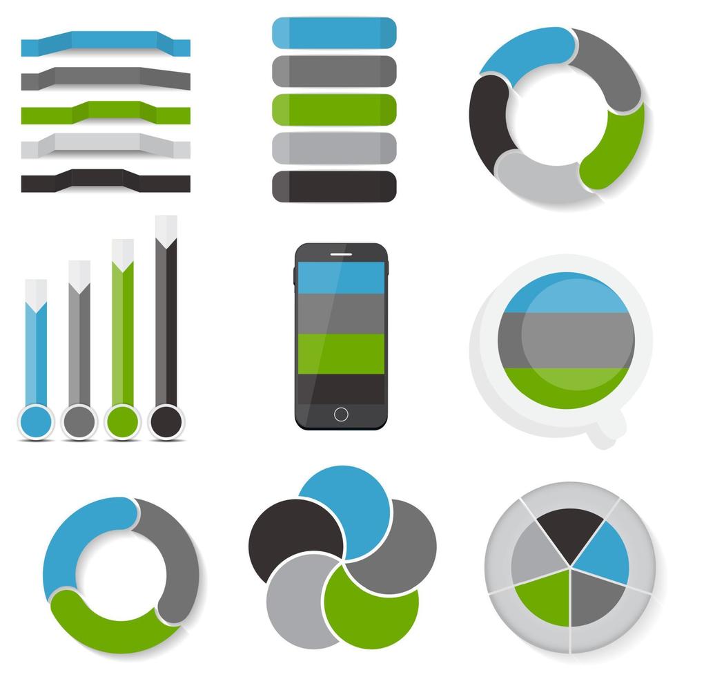 raccolta di modelli di infografica per l'illustrazione vettoriale aziendale