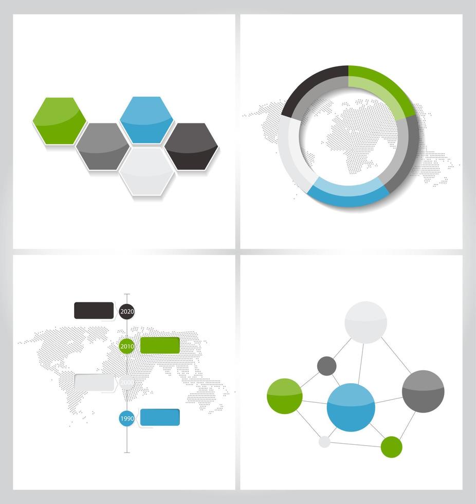 raccolta di modelli di infografica per l'illustrazione vettoriale aziendale