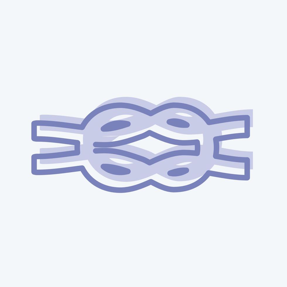 icona corda - stile bicolore - illustrazione semplice, tratto modificabile vettore