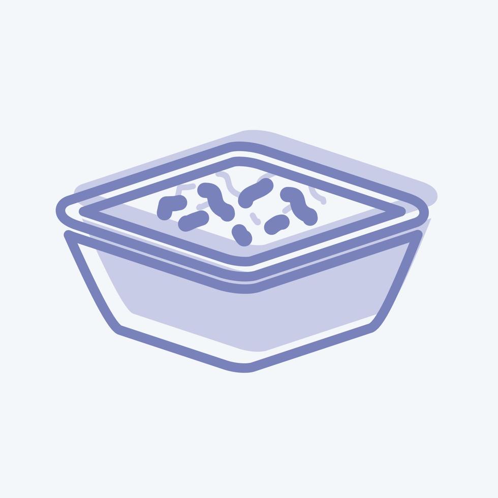 icona insalata di cavolo - stile bicolore - illustrazione semplice, tratto modificabile vettore