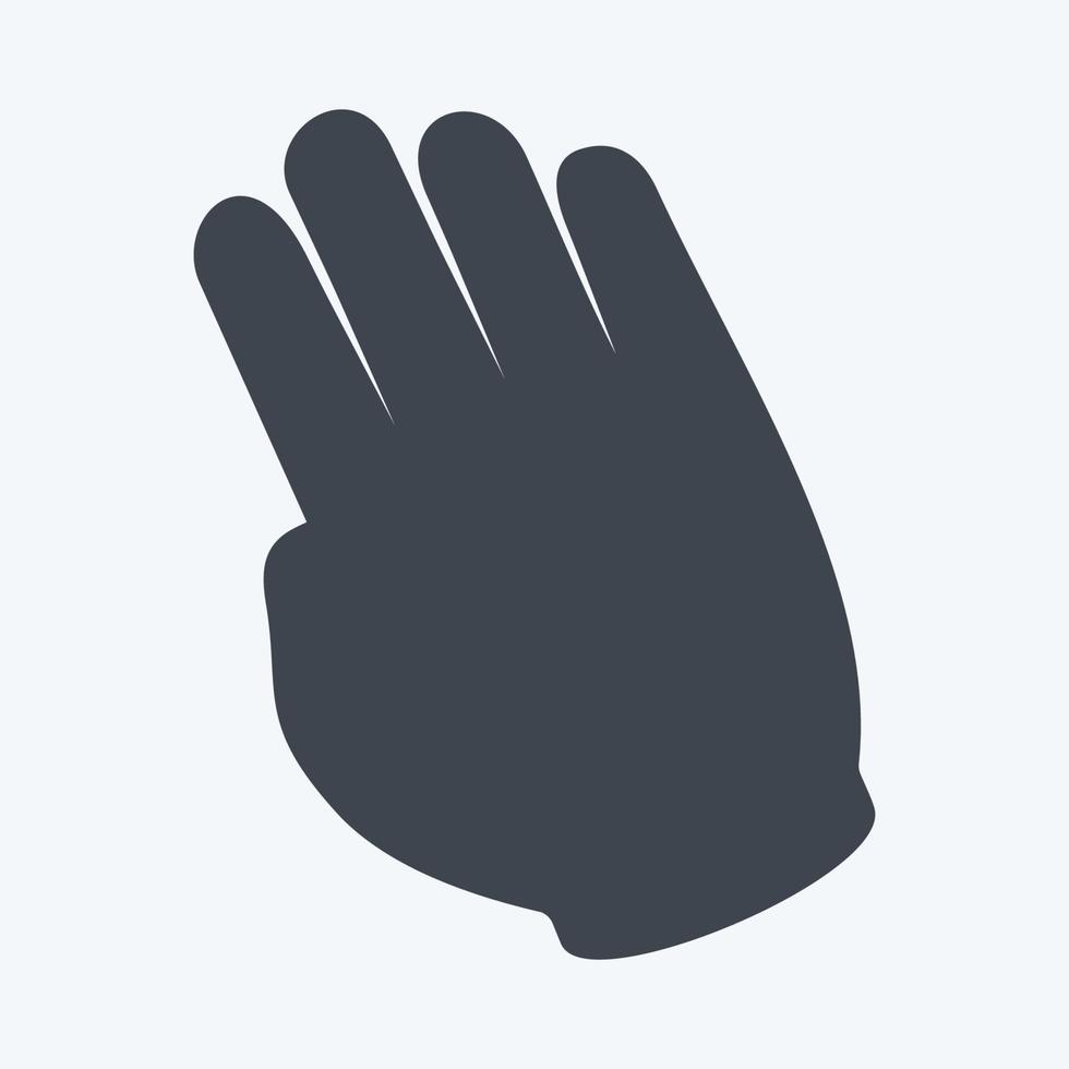 icona mano inclinata - stile glifo - illustrazione semplice, tratto modificabile vettore