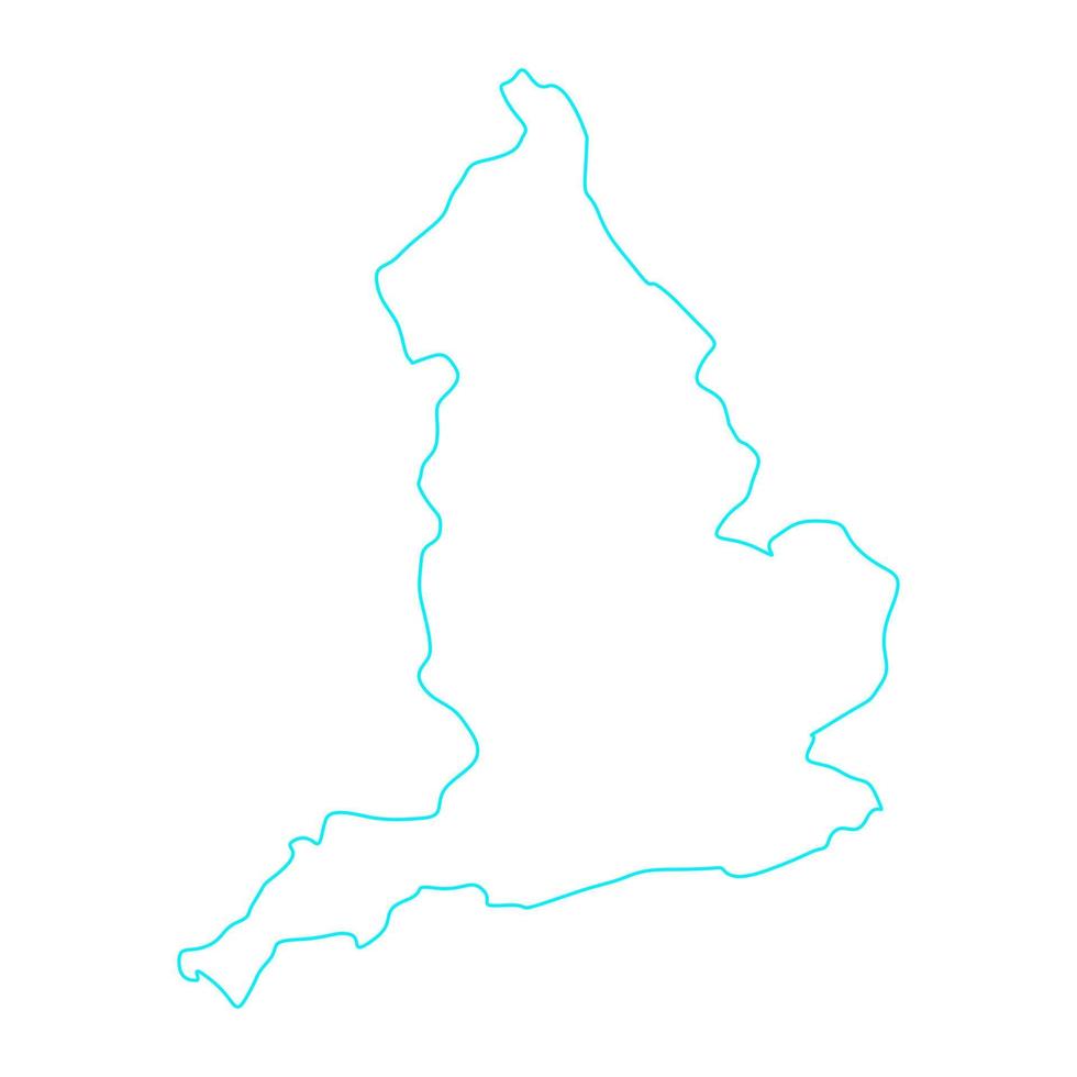 mappa dell'inghilterra su sfondo bianco vettore