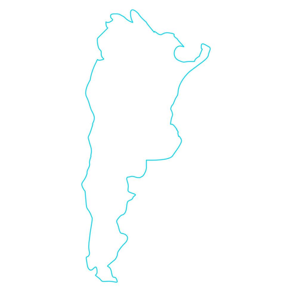 mappa argentina su sfondo bianco vettore