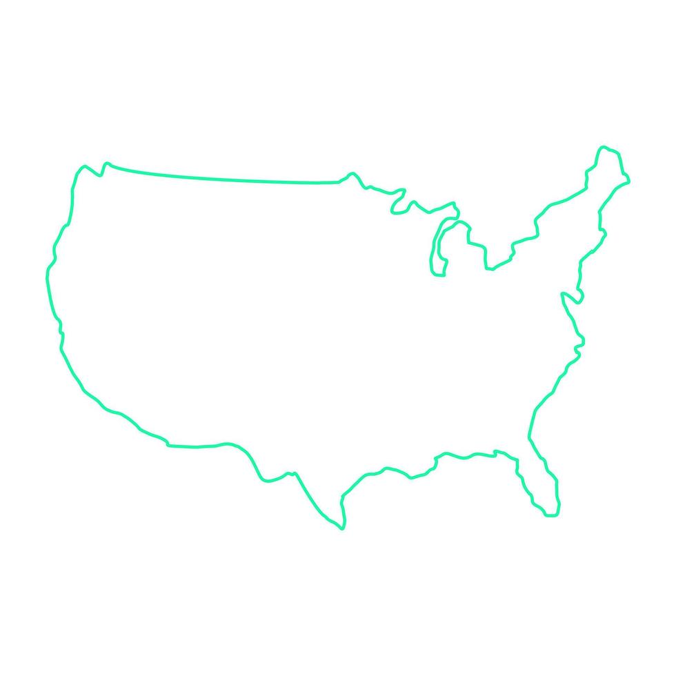 mappa degli stati uniti su sfondo bianco vettore