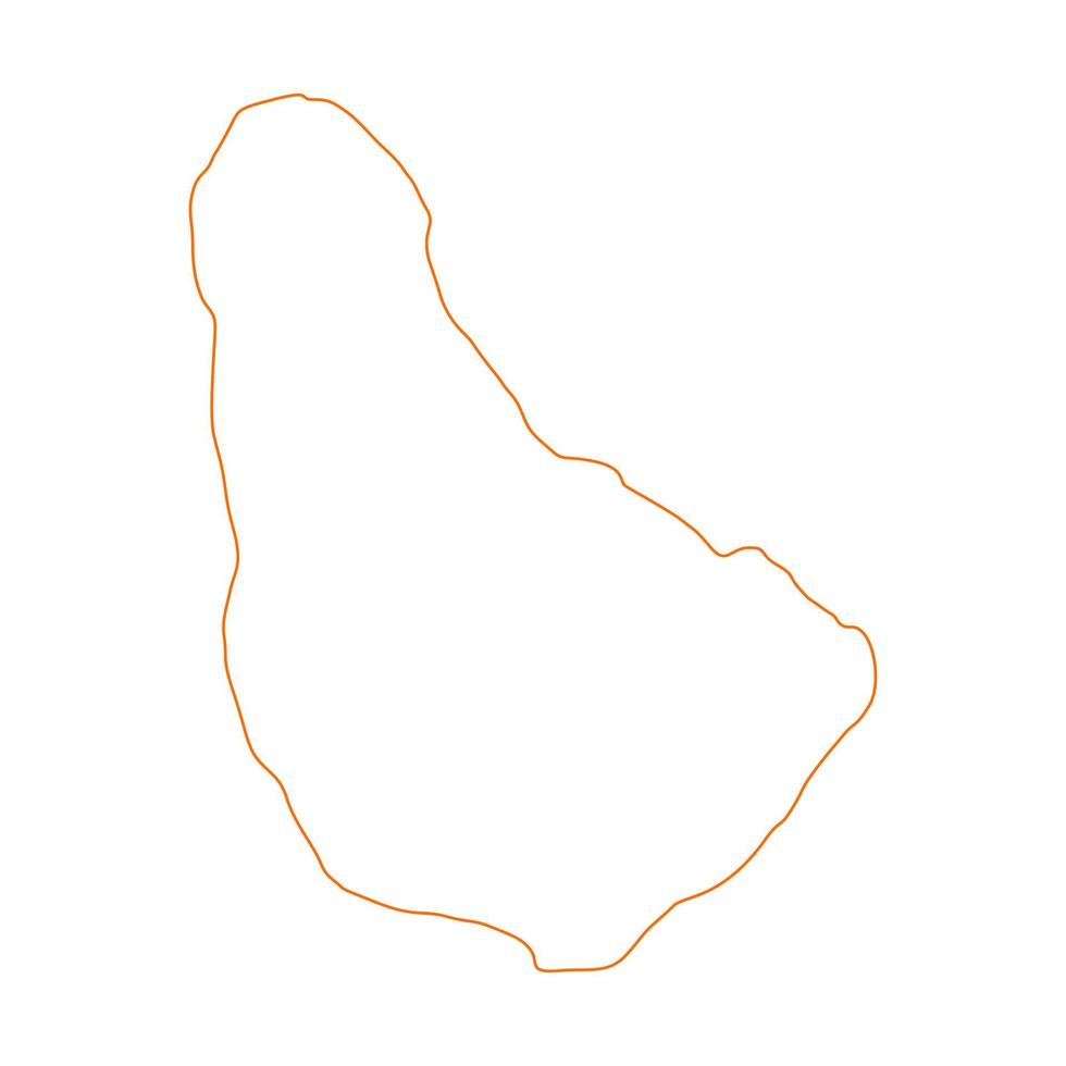 mappa delle barbados su sfondo bianco vettore