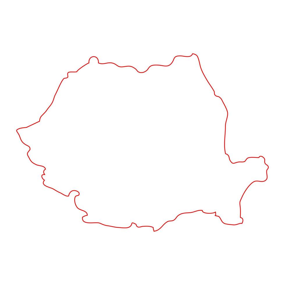 mappa della romania su sfondo bianco vettore