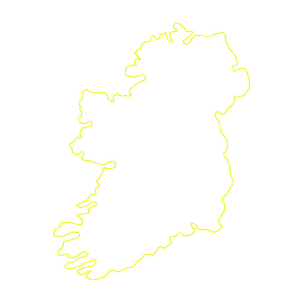 mappa dell'irlanda su sfondo bianco vettore