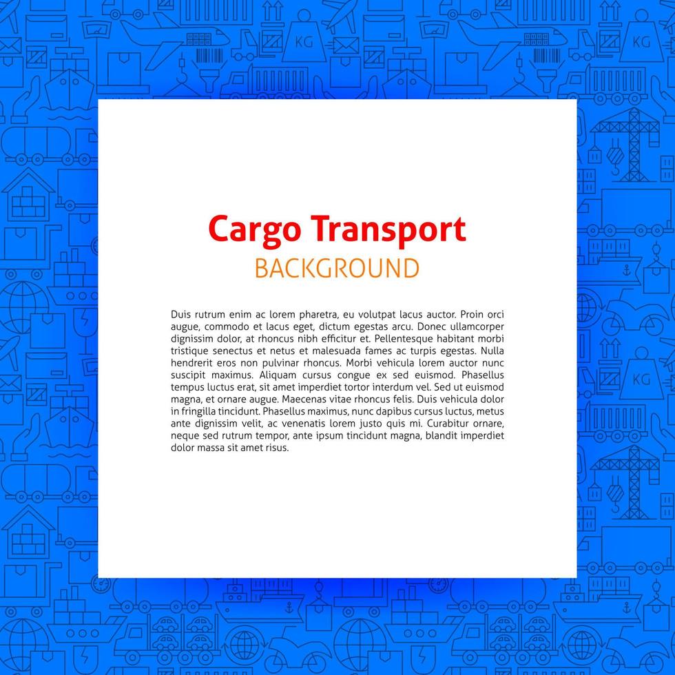 modello di carta per il trasporto merci vettore