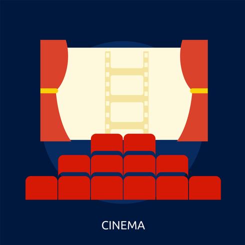 Cinema design illustrazione concettuale vettore