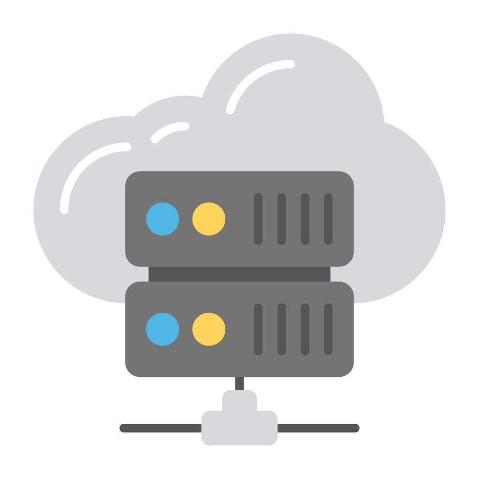hosting di server cloud vettore