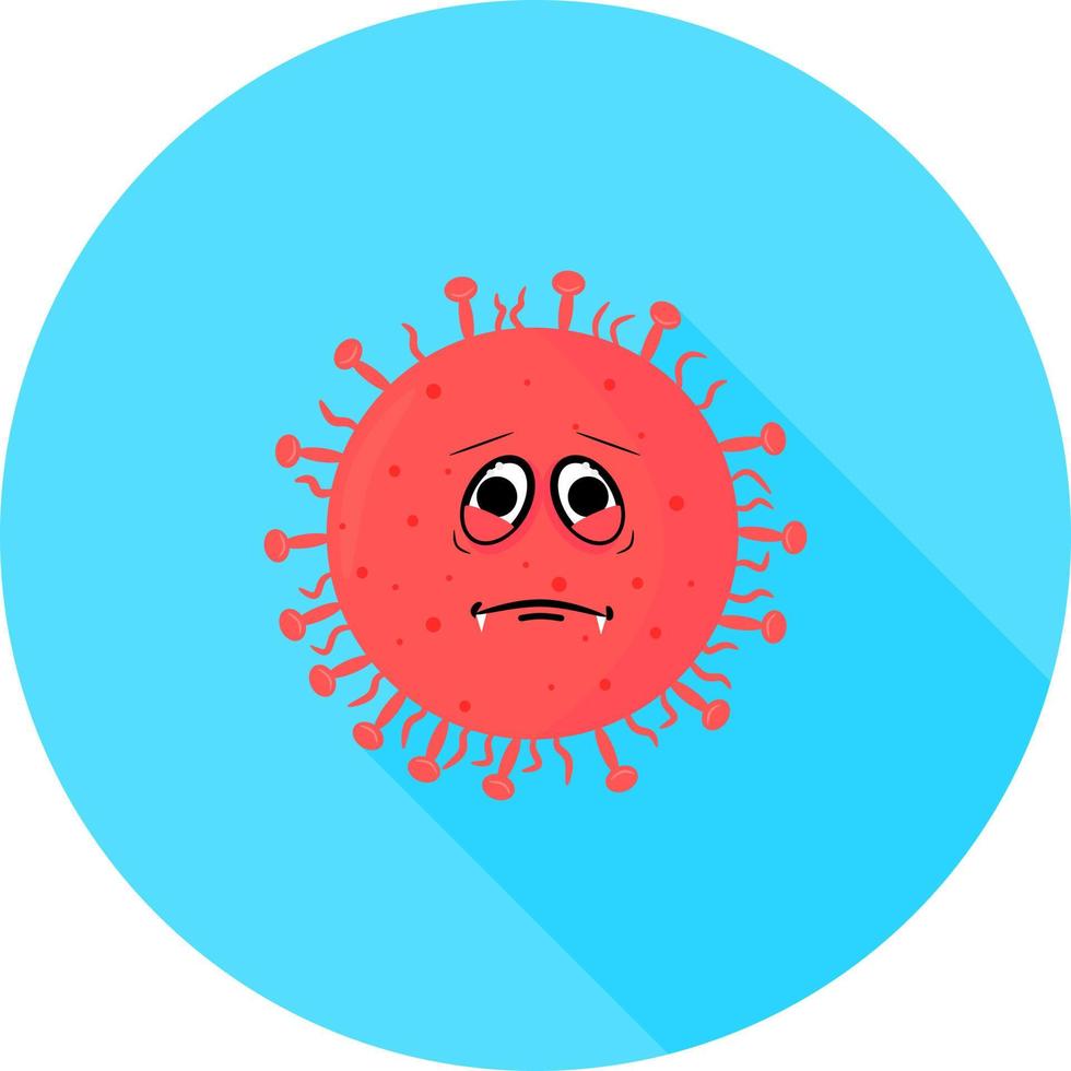 ferma l'illustrazione vettoriale di coronavirus covid 19. fermare il nuovo coronavirus 2019 ncov. espressione di cartone animato di virus o batterio carino. concetto di quarantena del coronavirus. sars cov 2 pandemia di coronavirus 2020