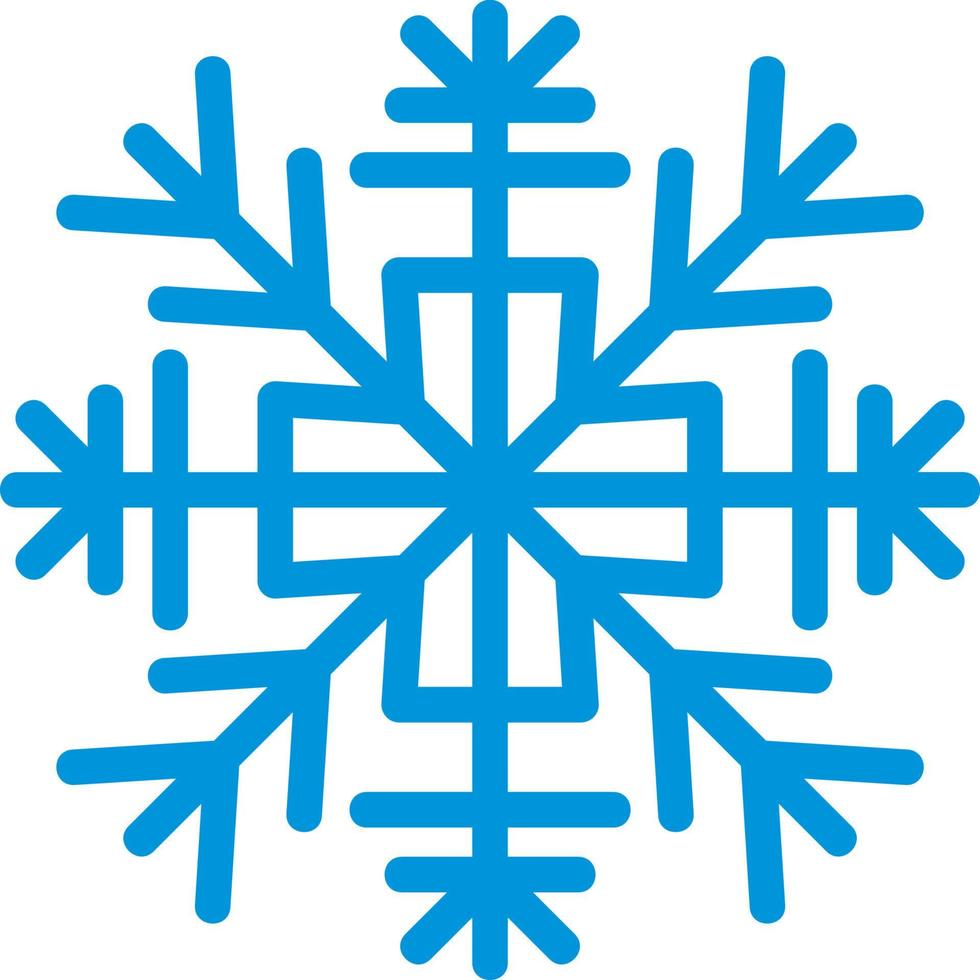 icona blu fiocco di neve vettore