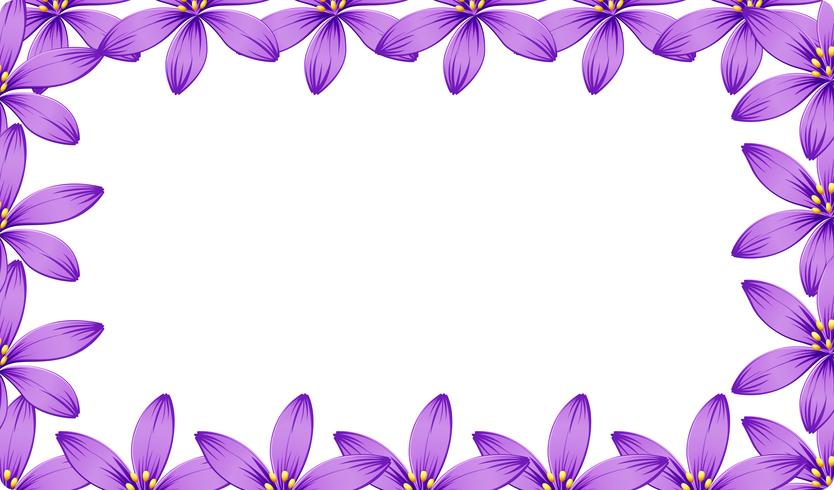 Una cornice di fiori viola vettore