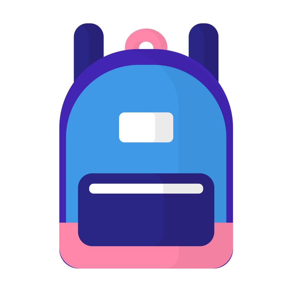 vettore cartone animato borsa o zaino da scuola blu e rosa