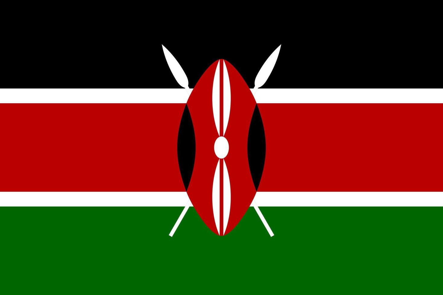 vettore di bandiera del kenya