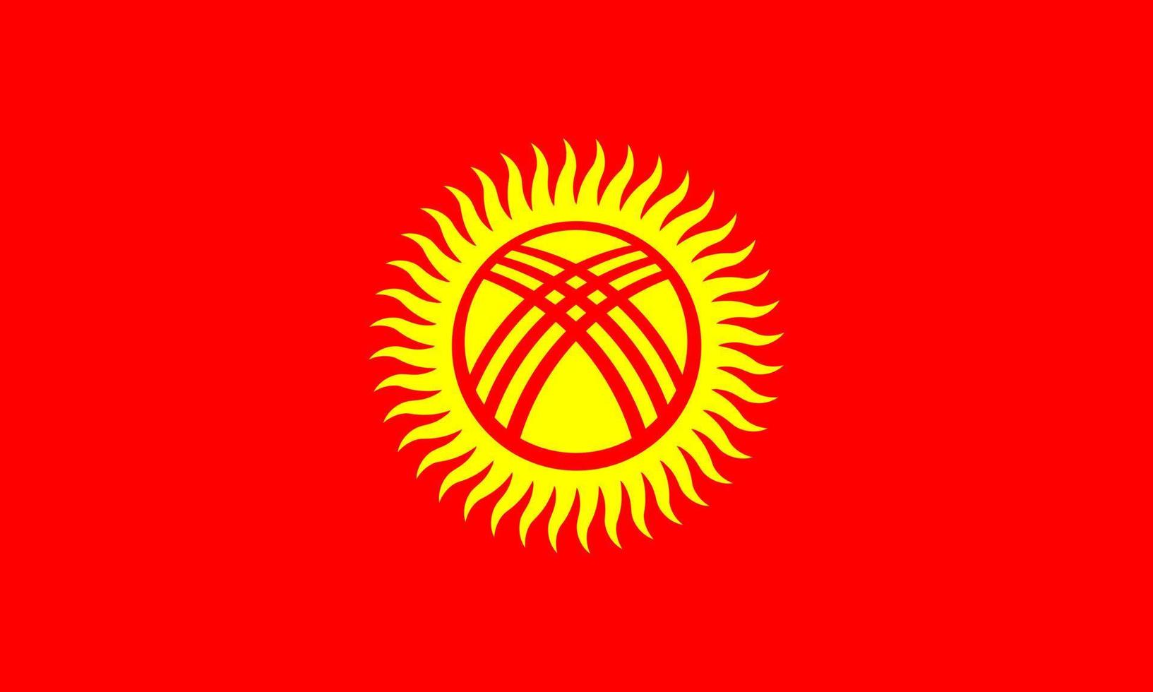 vettore di bandiera del Kirghizistan
