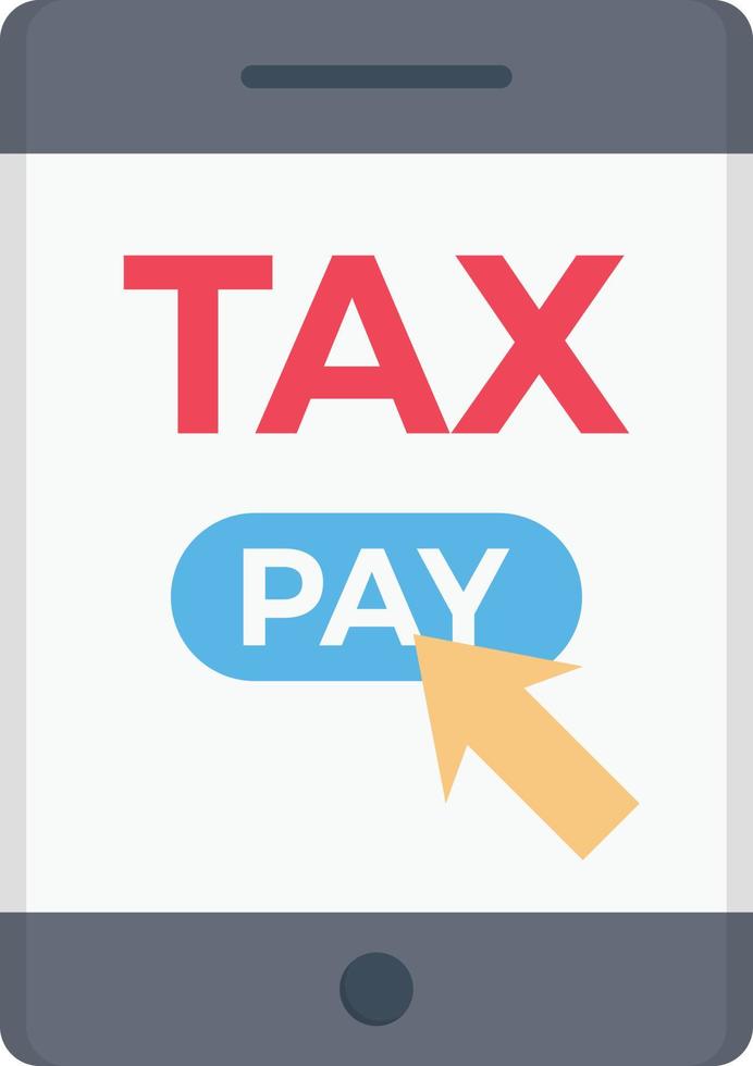 illustrazione vettoriale di pagamento delle tasse online su uno sfondo trasparente. simboli di qualità premium. icona piatta linea vettoriale per concept e graphic design.